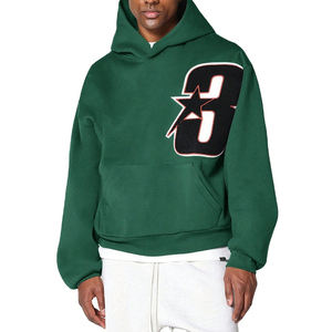 Sudadera con capucha para hombre de último diseño, suéter de peso pesado, ropa de calle, bordado de chenilla, gráfico personalizado, 100% algodón de gran tamaño - Product Image 1