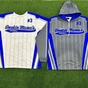 ผู้ผลิตoem เสื้อเบสบอลราคาถูก เสื้อเบสบอลสีฟ้า เสื้อเบสบอลเยาวชน - Product Image 5