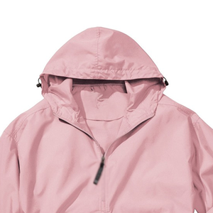 Custom Labeled Woven Front Pattern Breathable Hooded <b>Pullover</b> Windbreaker <b>Jackets</b> for Winter with Custom Printing Option - Product Image 2