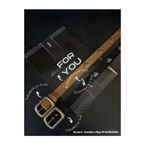 Ceinture en daim à boucle carrée pour femme, ceinture pour pantalon, veste, chemise, robe avec accessoire cœur - Noir-brun-antique - Product Image 1