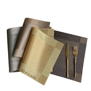 Set di 10 tovagliette in PVC lavabili per tavolo da pranzo, in tessuto, per uso domestico - Product Image 1