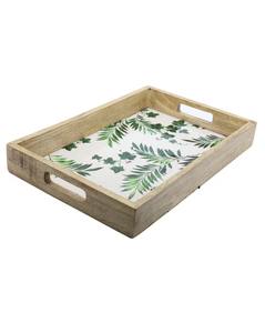 Plateau de service en bois émaillé classique, plateau à nourriture intemporel pour la cuisine - Product Image 1