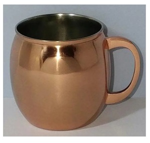 แก้วมักทำจากทองแดงเซรามิกพร้อมหูจับถ้วยเซรามิกมอสโกแบบคลาสสิกและค็อกเทล - Product Image 1