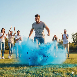 Nouveauté Ballon de football Révélation du Sexe, Poudre Holi de farine de maïs rose/bleue, Baby Shower, vente en gros, Espagne - Product Image 5