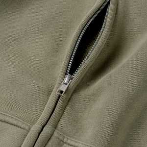 Sudadera con capucha con cremallera personalizada para hombre, Sudadera con capucha con cremallera unisex de algodón 100% bordada, transpirable, anticontracción, sudaderas con cremallera de peso pesado 400GSM - Product Image 2