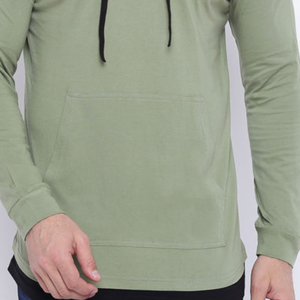 2023 nouvelle mode hommes coupe ajustée à capuche léger 100% coton manches longues meilleure qualité dernière conception vêtements - Product Image 3