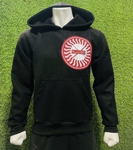 เสื้อมีฮู้ดของผู้ชายผ้าฝ้ายออร์แกนิกเสื้อสวมหัวมีฮู้ดปัก3D แบบ OEM 100% - Product Image 6