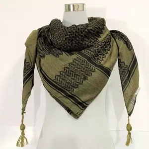 Bufanda de algodón Shemagh multifunción para hombres y mujeres, Hijab de estilo árabe, de último diseño - Product Image 1