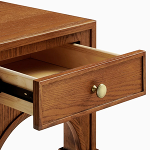 Table de chevet en bois massif avec tiroir, table de chevet classique pour chambre à coucher et hôtel - Product Image 6