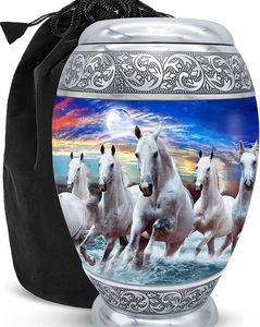 Urnas de cremación de aluminio de diseño clásico hechas a mano de India, accesorios funerarios de Metal de alta calidad para cenizas, precios bajos - Product Image 2