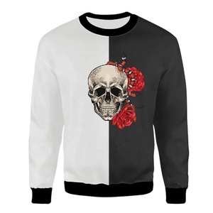 Nueva llegada de la moda de los hombres impresos de manga larga suéter básico de cuello redondo sudaderas de algodón poliéster personalizado de alta calidad con capucha - Product Image 1