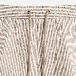 High Quality <b>Mens</b> Striped Eco-Friendly Swimwear Breathable Quick Dry <b>Shorts</b> <b>Elastic</b> <b>Waist</b> Zipper Fly Custom Label Gym <b>Short</b> - Product Image 2