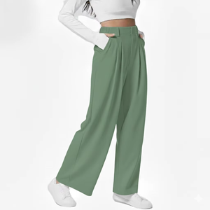 Women Mid Waist Regular Fit Straight Leg Eco-Friendly Breathable Fleece Cozy <b>Lounge</b> <b>Trousers</b> Relaxed Comfort Casual Winter - Product Image 3