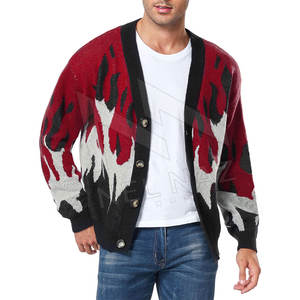 Suéter de punto para hombre, suéter de punto transpirable de algodón con cuello redondo de otoño, ropa de hombre, suéter de moda de invierno - Product Image 1