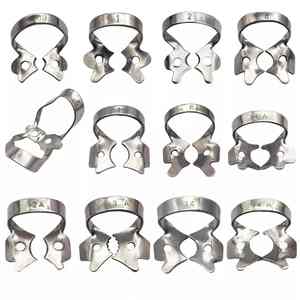 Abrazaderas de dique de goma endodóntica Dental, instrumentos quirúrgicos de acero inoxidable, herramientas de dentista, juego de abrazaderas dentales restauradoras - Product Image 4