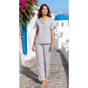 Ensemble de pyjama Evolve X Venus pour femmes en coton mélangé doux de qualité supérieure - Combinaison de nuit respirante XL - Product Image 1
