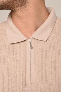 High Quality Men's Short-Sleeved for Polo <b>Shirt</b> Embossed Ribbed Knit Top with Lapel Summer <b>Sweaters</b> Knitwear New Style Summer - Product Image 2