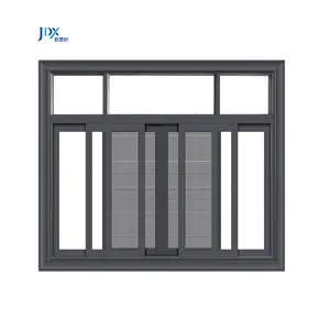 简单设计铝推拉窗棚推拉玻璃窗聚氯乙烯价格推拉钢窗带内格栅