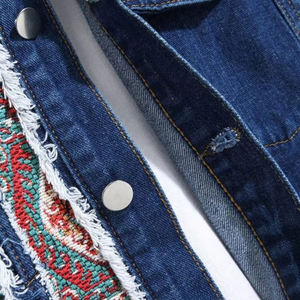 2025 New Fashion Design High Quality <b>Men</b> Denim Jacket Wholesale Price Custom Made Denim Jacket For <b>Men</b> - Product Image 4