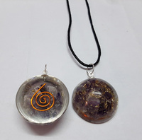Orgonite Agate Oeil de Tigre Pendentif en forme de dôme Pendentifs de guérison Orgone Bijoux Orgone Acheter en gros chez Amayra Cristaux Export