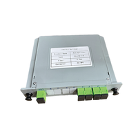 Boîtier de répartition PLC mini-carte 1x4 FTTH SC UPC APC avec connecteur de fibre optique et cassette de répartition LGX