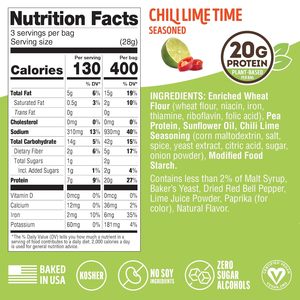 Lenny & Larry's FITZELS <b>Protein</b> Pretzels (Chilli Lime Time) 8 Individual Bags 3 oz Each - Product Image 6