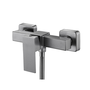 Robinet de baignoire carré moderne en acier inoxydable 304, mitigeur eau chaude et froide à 2 fonctions, mitigeur de douche apparent, installation facile - Product Image 1