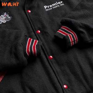 Veste universitaire de créateur OEM pour hommes avec écusson en chenille Vestes universitaires d'hiver en cuir avec broderie de baseball Logo personnalisé - Product Image 2