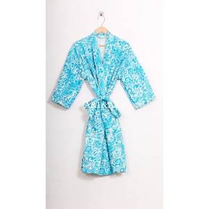 Kimono de Verano para Mujer, Hecho a Mano en India, Acolchado con Diseño Floral, 100% Algodón, de Secado Rápido, para Dormir - Product Image 5