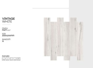 Cerámica para suelo Diseño clásico Interior Habitación Azulejo Losas decorativas Madera Ladrillo Azulejos Porcelana 200x1200 - Product Image 5