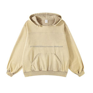 Sudadera con Capucha para Hombre, Estilo Urbano, Holgada, Vintage, Lavada al Ácido, Cortada, Desgastada, Decolorada por el Sol, para Hombre - Product Image 3