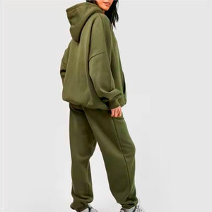 Ensemble de survêtement d'hiver personnalisé de haute qualité pour femme, en coton épais, respirant et antibactérien, grandes tailles - Product Image 3