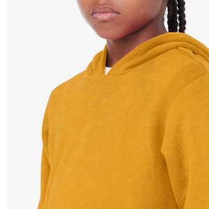 Venta al por mayor de alta calidad invierno 100% algodón polar logotipo personalizado bordado niños Sudadera con capucha sudaderas Casual Color sólido bolsillo Unisex - Product Image 5