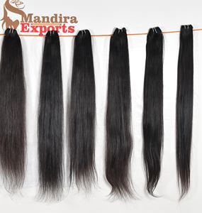 Extensions de cheveux humains indiens bruts, vierges Remy, cuticules alignées, noirs, non traités, lisses, en lots, prix de gros abordable - Product Image 6