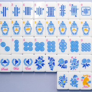 Venta al por mayor de fábrica Black American Mahjong Set 160 34mm Acrílico Mahjong Tiles Colorido Logo Patrón Mahjong Set - Product Image 2