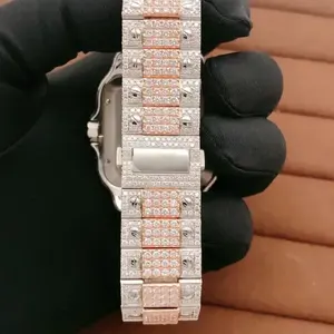 Elegante Reloj de Hombre con Esfera de Cristal Analógica de Acero Inoxidable, Chapado en Oro Rosa, Resistente al Agua, para Uso Diario y Ocasiones Especiales - Product Image 2