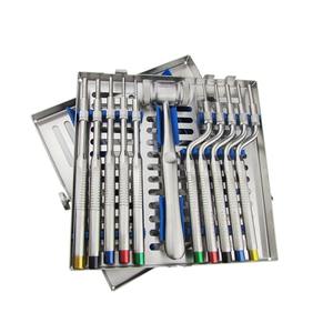 Kit d'osteotomes à pointe droite angulaire, concave et convexe, fraises pour greffe osseuse, manuel, en acier inoxydable, réutilisable, chirurgie dentaire - Product Image 1