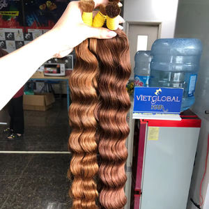 Vente en gros d'extensions de cheveux humains vietnamiens de qualité Remy 100% vierge vague droite soyeuse 8-30 pouces Machine Double trame toutes les couleurs - Product Image 1
