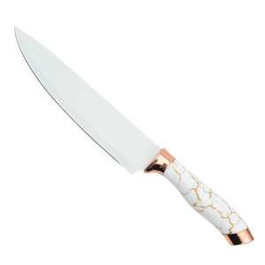 Service OEM ODM personnalisé en gros, ensemble de couteaux de chef en acier Damas faits à la main, lame tranchante, manche en marbre - Product Image 3