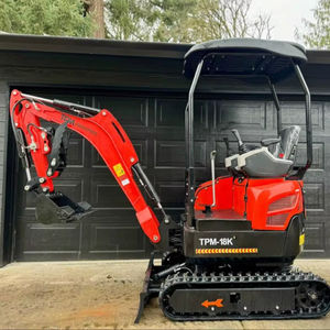 ENVÍO GRATUITO Miniexcavadora TPM 18K de 15 HP con cucharón de excavación de 16 pulgadas, controles piloto, brazo oscilante, aprobación EPA y CE, pulgar hidráulico auxiliar - Product Image 1