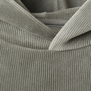 Sweat à capuche en velours côtelé pour hommes, prix de gros pour les acheteurs en gros / Manches longues avec capuche et poches, prix d'usine, respirant 2026 - Product Image 4