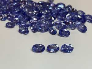 100% tanzanite naturelle à facettes 6-4mm 2 pièces coupe rare tanzanite belle fabrication de pierres précieuses en vrac tanzanite Lot pierre fantaisie - Product Image 3