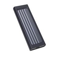 Handisen HDS-SC01-2 1 M.2 SSD Casing Aluminium USB 3.2 NVME NGFF Mendukung Pelindung Silikon untuk Ukuran 2230/2242/2260/2280