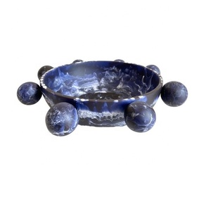 Nhựa Epoxy thân thiện với môi sang trọng thanh lịch Teal Bow <span class=keywords><strong>salad</strong></span>/trái cây lưu trữ quà tặng handmade nhà ăn bát - Product Image 2