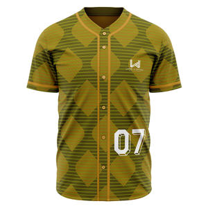 Maillots de baseball personnalisés W4G pour hommes imprimés personnalisés, respirants, évacuation de l'humidité, grande taille, bas prix, livraison sans tarif - Product Image 1