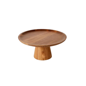 Base Giratoria para Pastel de Madera de Acacia de 10 Pulgadas, Base Redonda de Madera para Decoración de Pasteles de Boda - Product Image 1