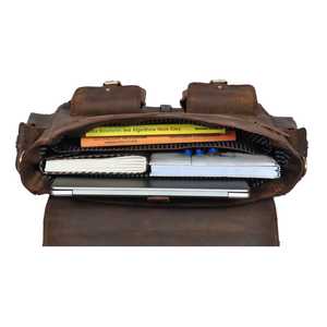 Haute demande pur cuir fabriqué à la main en cuir de buffle hommes sac de messager 100% cuir véritable fait à la main angleterre Style rayé - Product Image 2