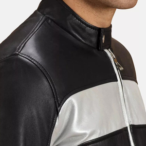 Chaquetas de Cuero al por Mayor, Chaqueta de Cuero Bomber de Invierno Personalizada para Hombre, Chaqueta de Cuero de Alta Calidad Resistente al Viento - Product Image 4