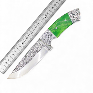 Wholesale Stainless Steel Fixed Hunting <b>Knife</b> Hand Engraved Leather <b>Sheath</b> OEM High Durability 3-Year Warranty Dollar <b>Sheath</b> - Product Image 3