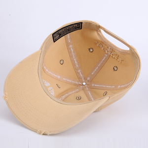 Casquettes de baseball pour hommes en denim non structuré à 6 panneaux, personnalisables en gros, de haute qualité, avec boucle métallique unie, effet vieilli, OEM - Product Image 5